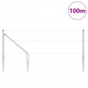 Słupek ogrodzeniowy. Srebrny 100 x 0,6 m (mesh 50 mm) Stal