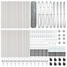 Słupek ogrodzeniowy. Srebrny 100 x 0,6 m (mesh 50 mm) Stal