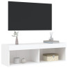 Szafka TV z oświetleniem LED, biała, 100x30x30 cm
