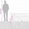 Słupek ogrodzeniowy. Srebrny 100 x 0,6 m (mesh 50 mm) Stal