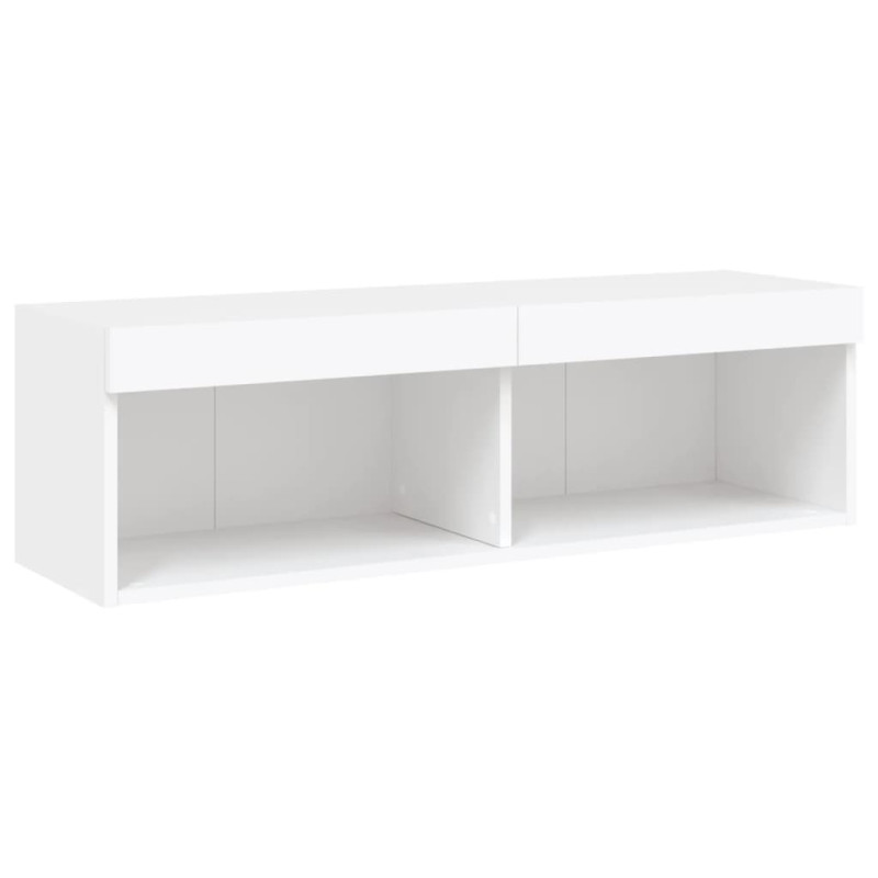 Szafka TV z oświetleniem LED, biała, 100x30x30 cm