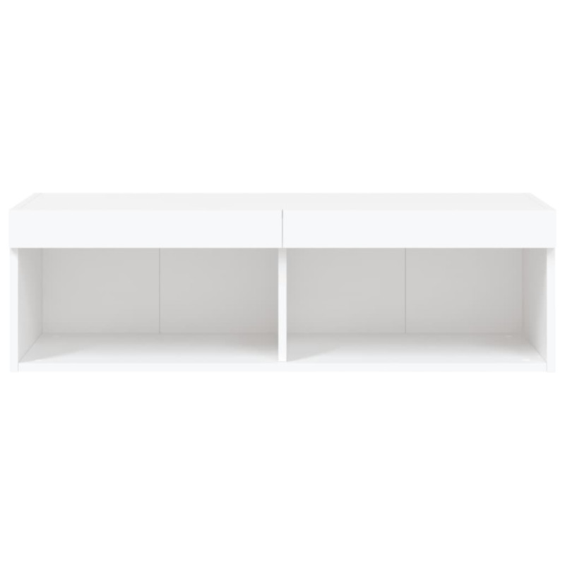 Szafka TV z oświetleniem LED, biała, 100x30x30 cm
