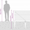 Słupek ogrodzeniowy. Srebrny 100 x 0,8 m (siatka 25 mm) Stal
