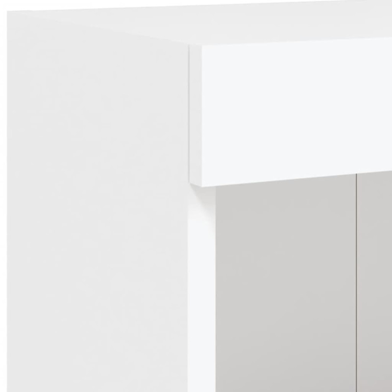Szafka TV z oświetleniem LED, biała, 100x30x30 cm
