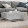 Stolik kawowy z podświetleniem LED, szarość betonu, 80x80x31 cm