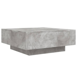 Stolik kawowy z podświetleniem LED, szarość betonu, 80x80x31 cm