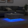 Stolik kawowy z podświetleniem LED, szarość betonu, 80x80x31 cm