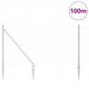 Słupek ogrodzeniowy. Srebrny 100 x 1 m (siatka 36 mm) Stal