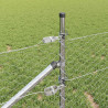 Słupek ogrodzeniowy. Srebrny 100 x 1 m (siatka 36 mm) Stal