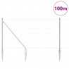 Słupek ogrodzeniowy. Srebrny 100 x 1 m (siatka 50 mm) Stal
