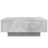 Stolik kawowy z podświetleniem LED, szarość betonu, 80x80x31 cm