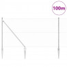 Słupek ogrodzeniowy. Srebrny 100 x 1,2 m (siatka 25 mm) Stal