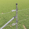 Słupek ogrodzeniowy. Srebrny 100 x 1,2 m (siatka 25 mm) Stal