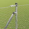 Słupek ogrodzeniowy. Srebrny 100 x 1,5 m (siatka 36 mm) Stal