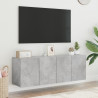 Ścienne szafki TV, 2 szt., szarość betonu, 60x30x41 cm