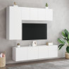 Ścienne szafki TV, 2 szt., białe, 60x30x41 cm