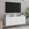Ścienne szafki TV, 2 szt., białe, 60x30x41 cm