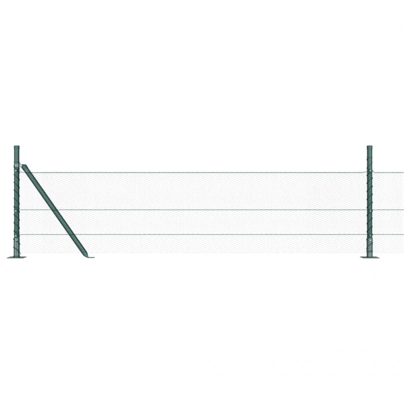 Słupek ogrodzeniowy. Zielony 25 x 0,5 m (siatka 13 mm) Stal