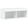 Szafka TV z oświetleniem LED, biała, 80x30x30 cm