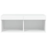 Szafka TV z oświetleniem LED, biała, 80x30x30 cm