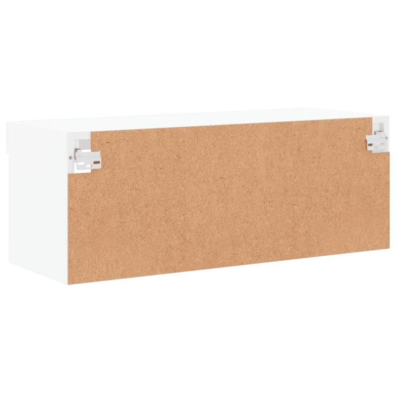 Szafka TV z oświetleniem LED, biała, 80x30x30 cm
