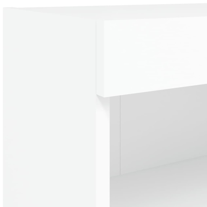Szafka TV z oświetleniem LED, biała, 80x30x30 cm