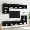 Szafka TV z LED, czarna, 80x30x30 cm