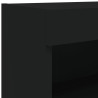 Szafka TV z LED, czarna, 80x30x30 cm