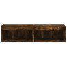Szafki pod TV, z LED, 2 szt., przydymiony dąb, 60x30x30 cm
