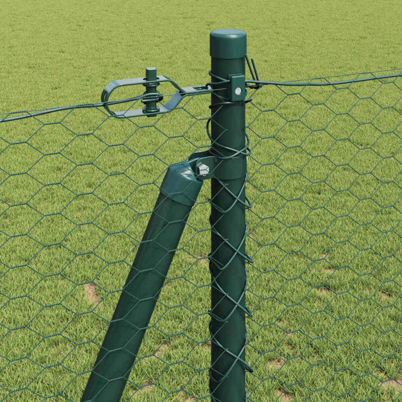 Słupek ogrodzeniowy. Zielony 25 x 1,2 m (25 mm siatka) Stal
