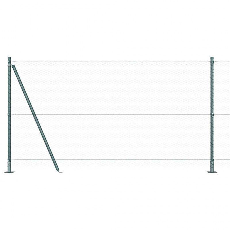 Słupek ogrodzeniowy. Zielony 25 x 1,2 m (25 mm siatka) Stal