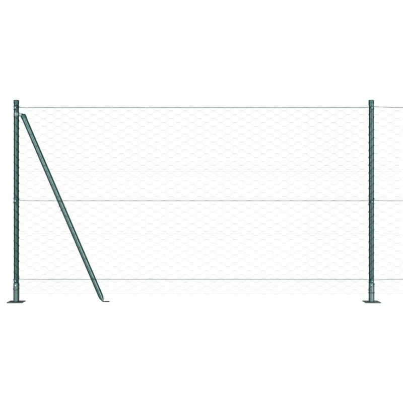 Słupek ogrodzeniowy. Zielony 25 x 1,2 m (siatka 50 mm) Stal