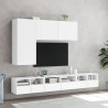 Ścienna szafka TV, biała, 60x30x30 cm, materiał drewnopochodny