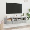 Ścienne szafki TV, 2 szt., szarość betonu, 60x30x30 cm