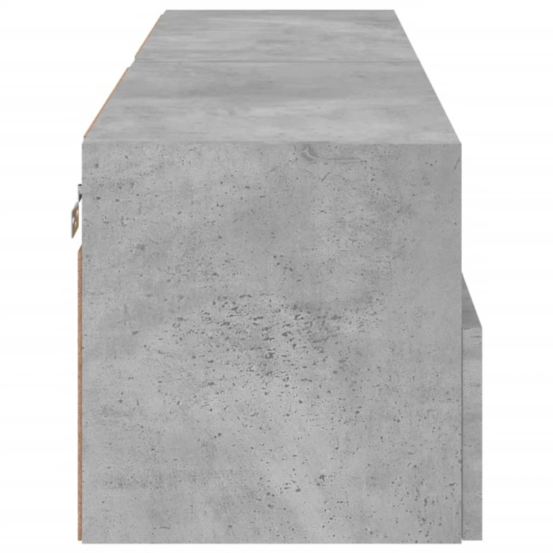 Ścienne szafki TV, 2 szt., szarość betonu, 60x30x30 cm