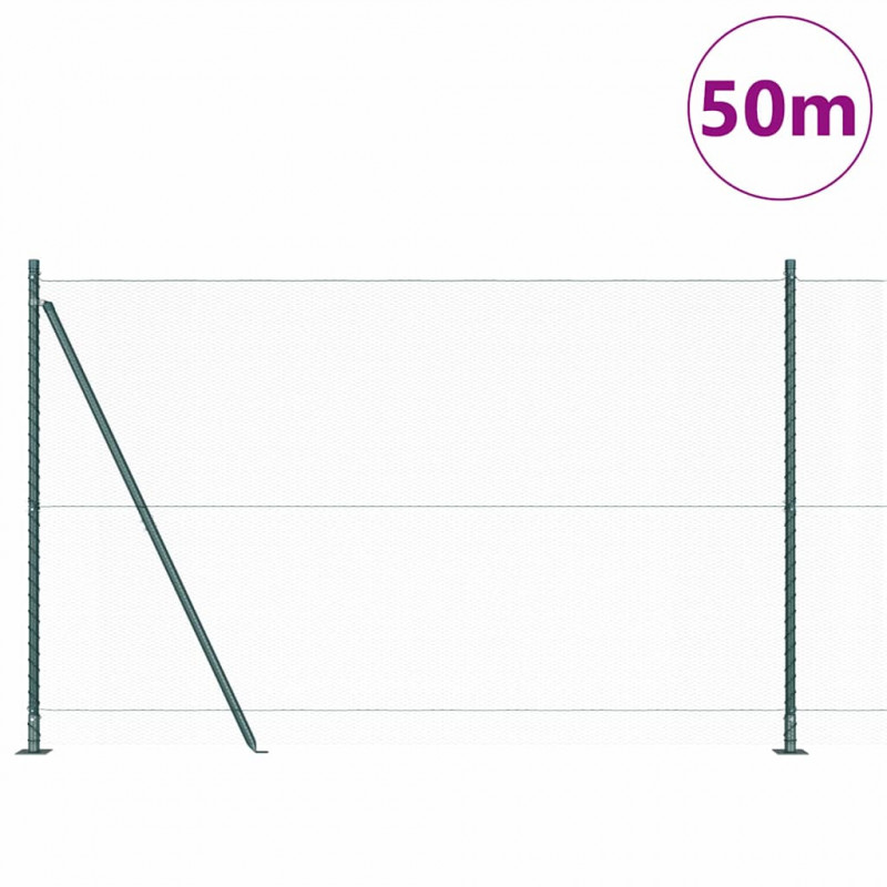 Słupek ogrodzeniowy. Zielony 50 x 1,6 m (12 mm siatka)