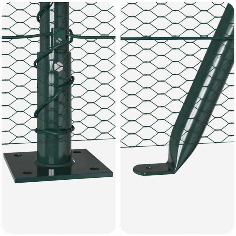 Słupek ogrodzeniowy. Zielony 100 x 0,6 m (siatka 13 mm)