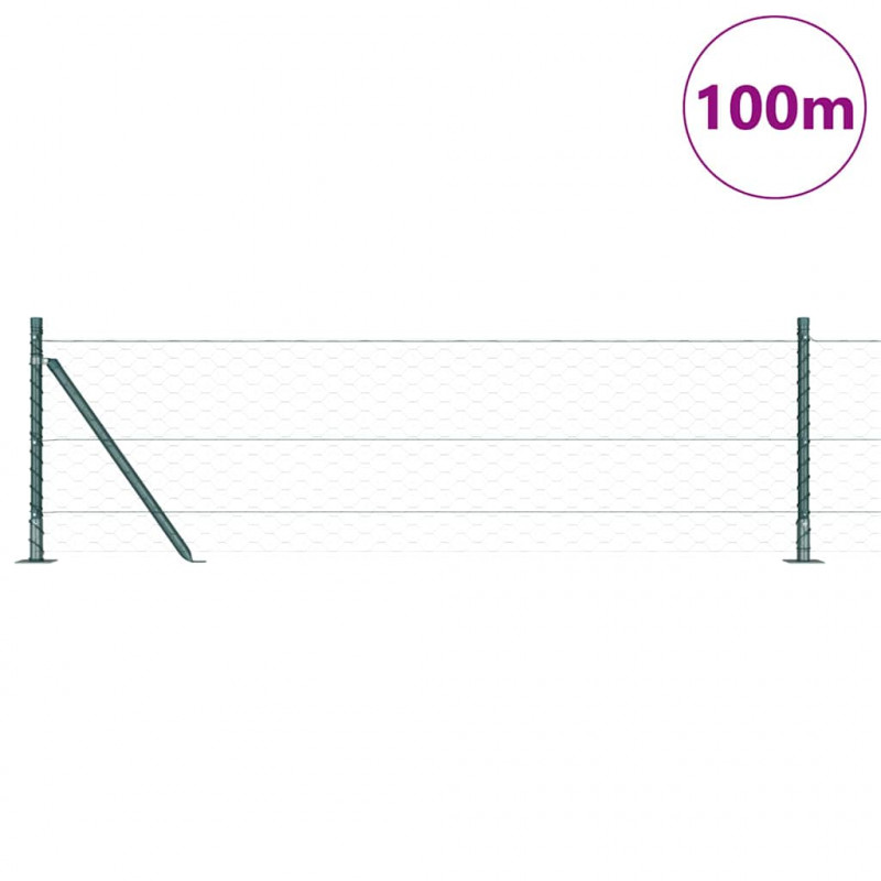 Słupek ogrodzeniowy. Zielony 100 x 0,6 m (mesh 50 mm)