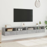 Ścienne szafki TV, 2 szt., szarość betonu, 100x30x30 cm
