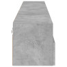 Ścienne szafki TV, 2 szt., szarość betonu, 100x30x30 cm