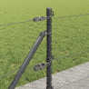 Słupek ogrodzeniowy. Szary 10 x 0,4 m (siatka 25 mm) Stal i PVC