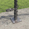 Słupek ogrodzeniowy. Szary 10 x 0,4 m (siatka 36 mm) Stal i PVC