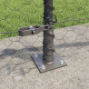 Słupek ogrodzeniowy. Szary 10 x 0,4 m (siatka 50 mm) Stal i PVC