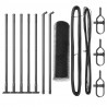 Słupek ogrodzeniowy. Szary 10 x 0,5 m (siatka 13 mm) Stal i PVC