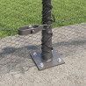 Słupek ogrodzeniowy. Szary 10 x 0,6 m (siatka 13 mm) Stal i PVC