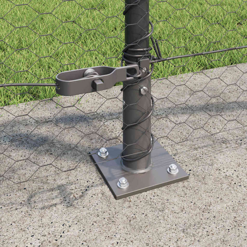 Słupek ogrodzeniowy. Szary 10 x 0,8 m (siatka 25 mm) Stal i PVC