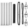 Słupek ogrodzeniowy. Szary 10 x 1 m (siatka 25 mm) Stal i PVC