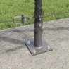 Słupek ogrodzeniowy. Szary 10 x 1,2 m (siatka 25 mm) Stal i PVC
