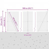 Słupek ogrodzeniowy. Szary 10 x 1,4 m (siatka 25 mm) Stal i PVC