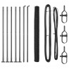Słupek ogrodzeniowy. Szary 10 x 1,4 m (siatka 50 mm) Stal i PVC